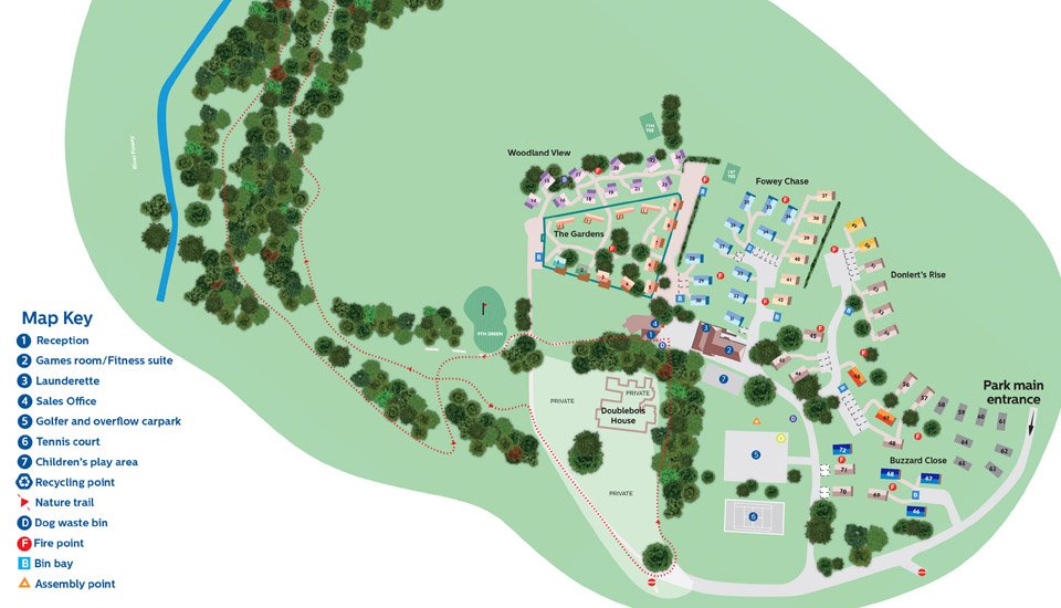 About Hoburne Doublebois Holiday Park setting